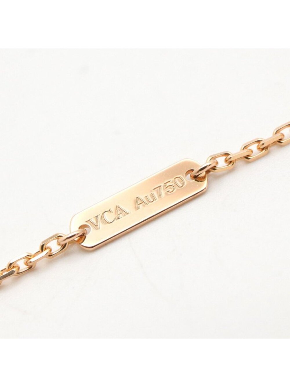 Van Cleef & Arpels Necklace Vintage Alhambra 42 46.5 cm 18k Pink Gold Diamond - Picture 4 of 7